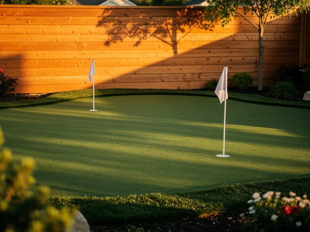 Completed putting green installation in Windsor Ontario